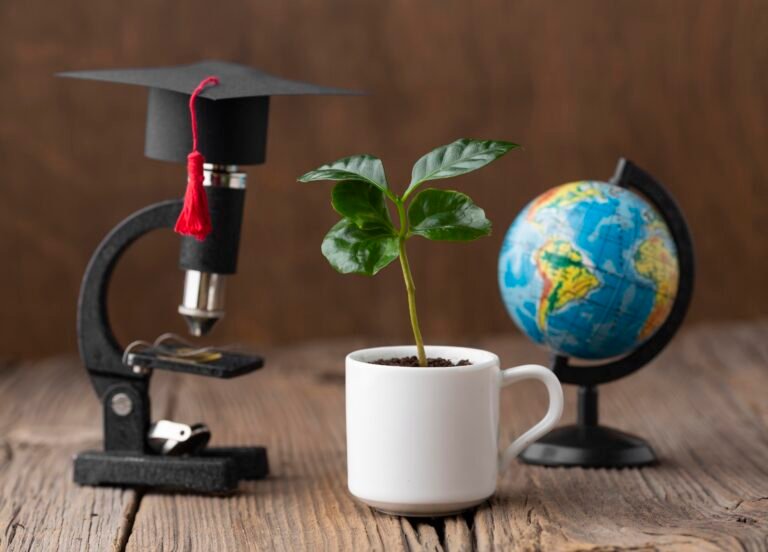 Globe and plant